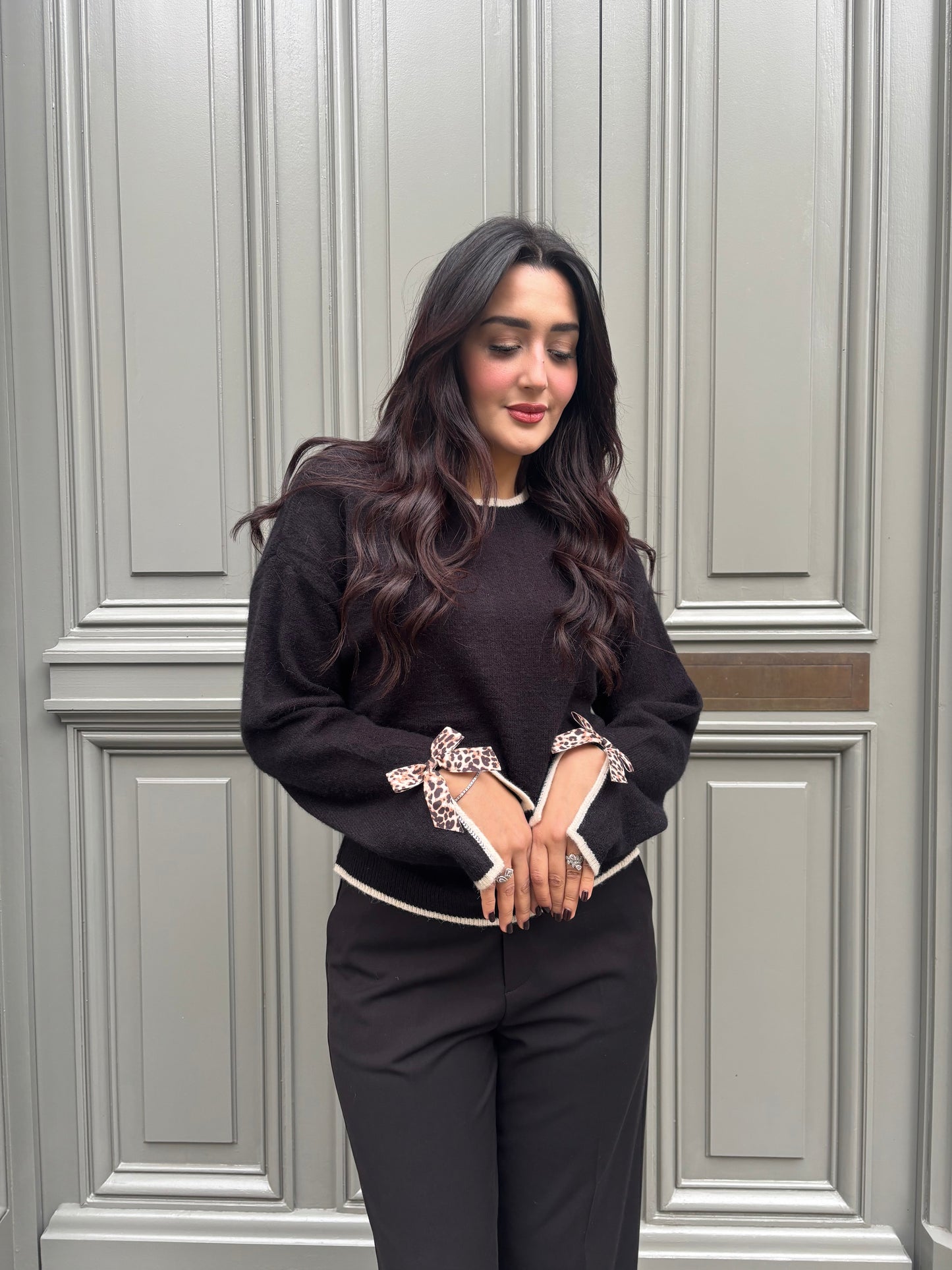 Pull léopard femme - Détail
