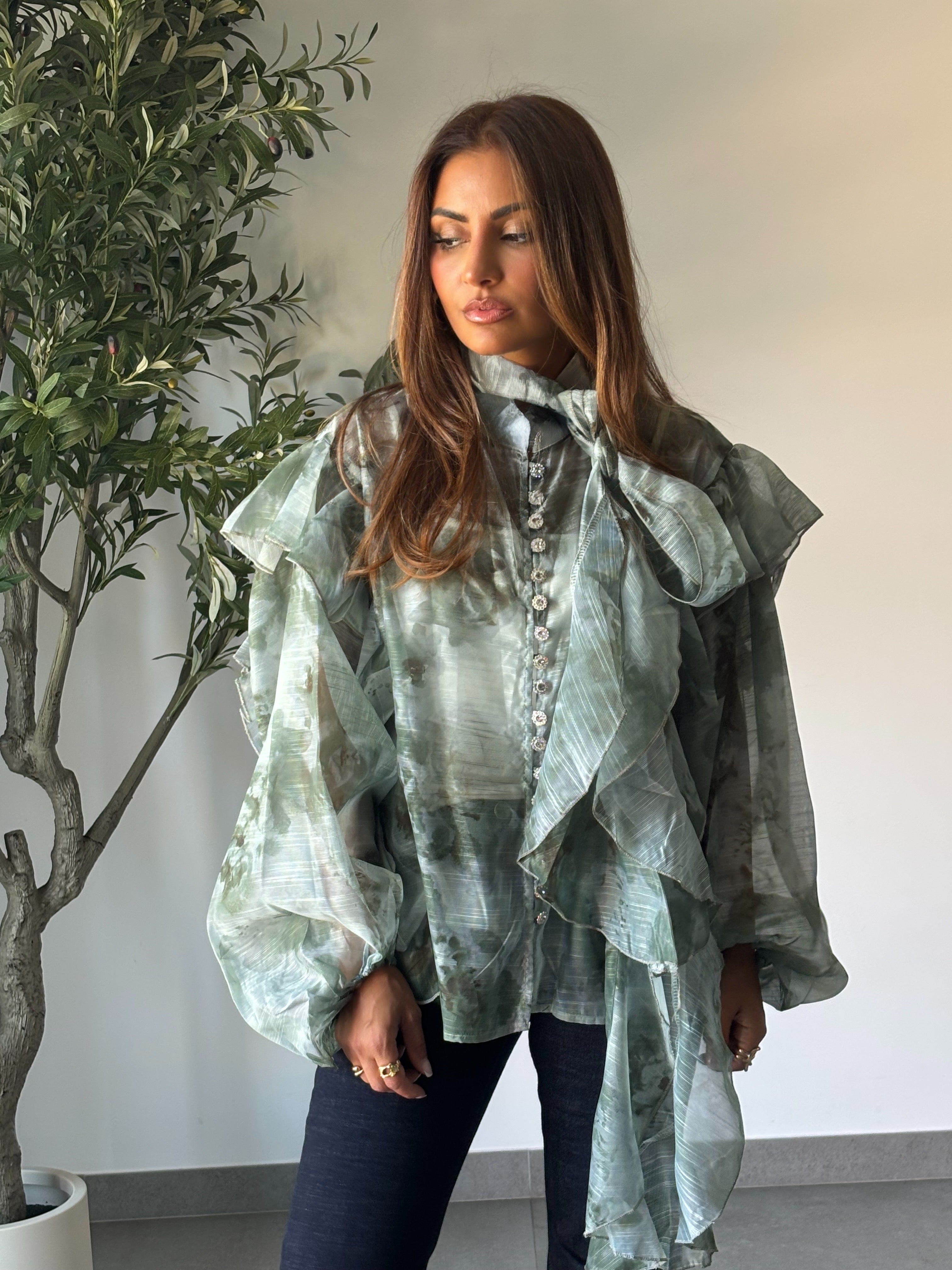 Chemise Flora Verte