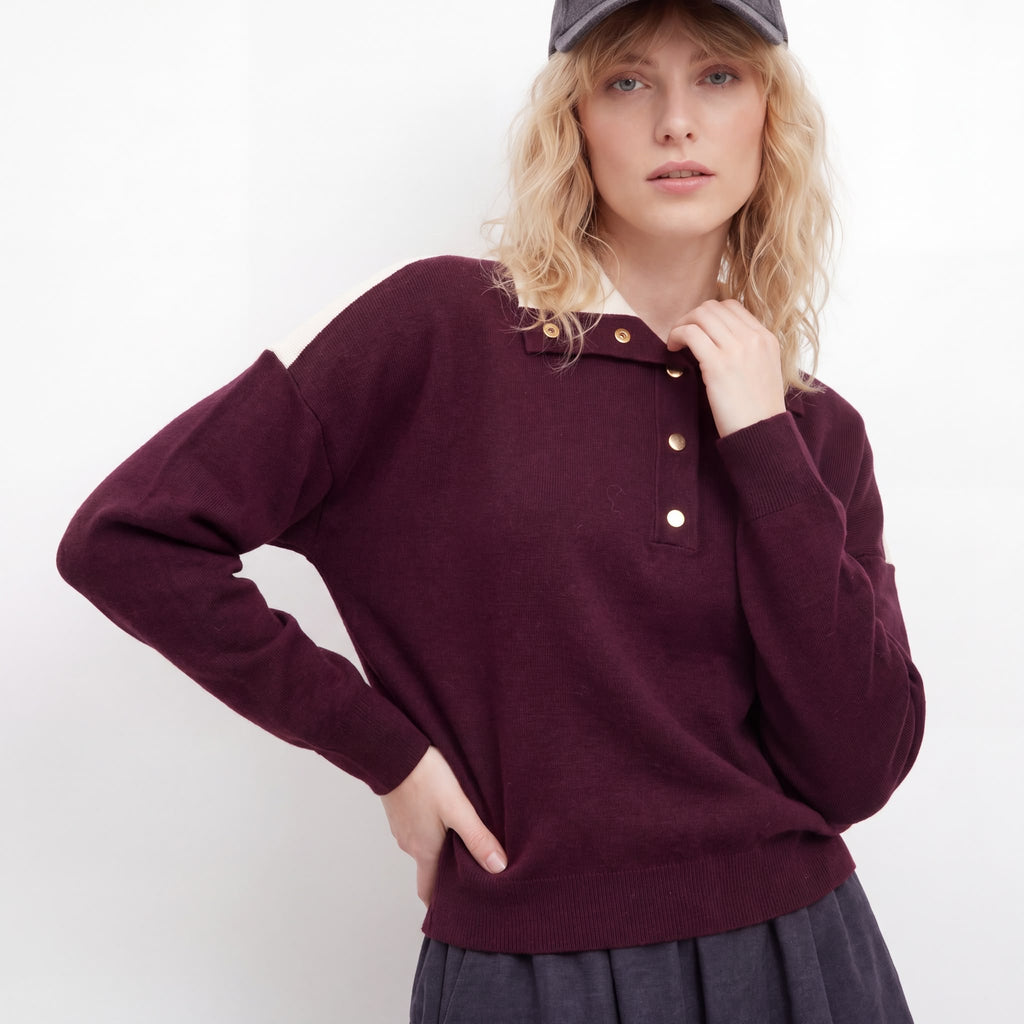 Pull Polo Boutons Pression