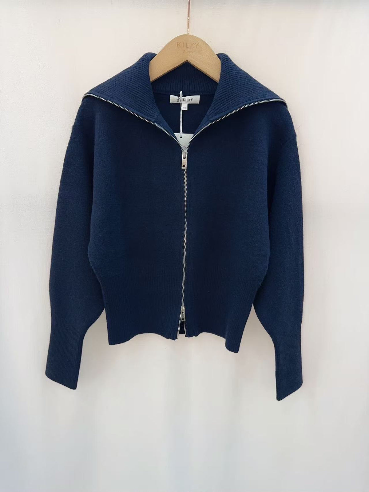 Gilet Zippé Marine Élégance Parisienne