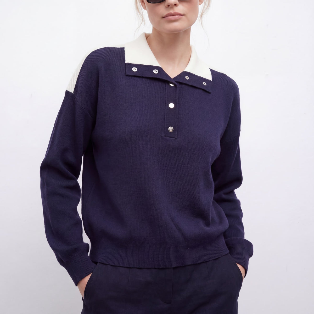Pull Polo Boutons Pression