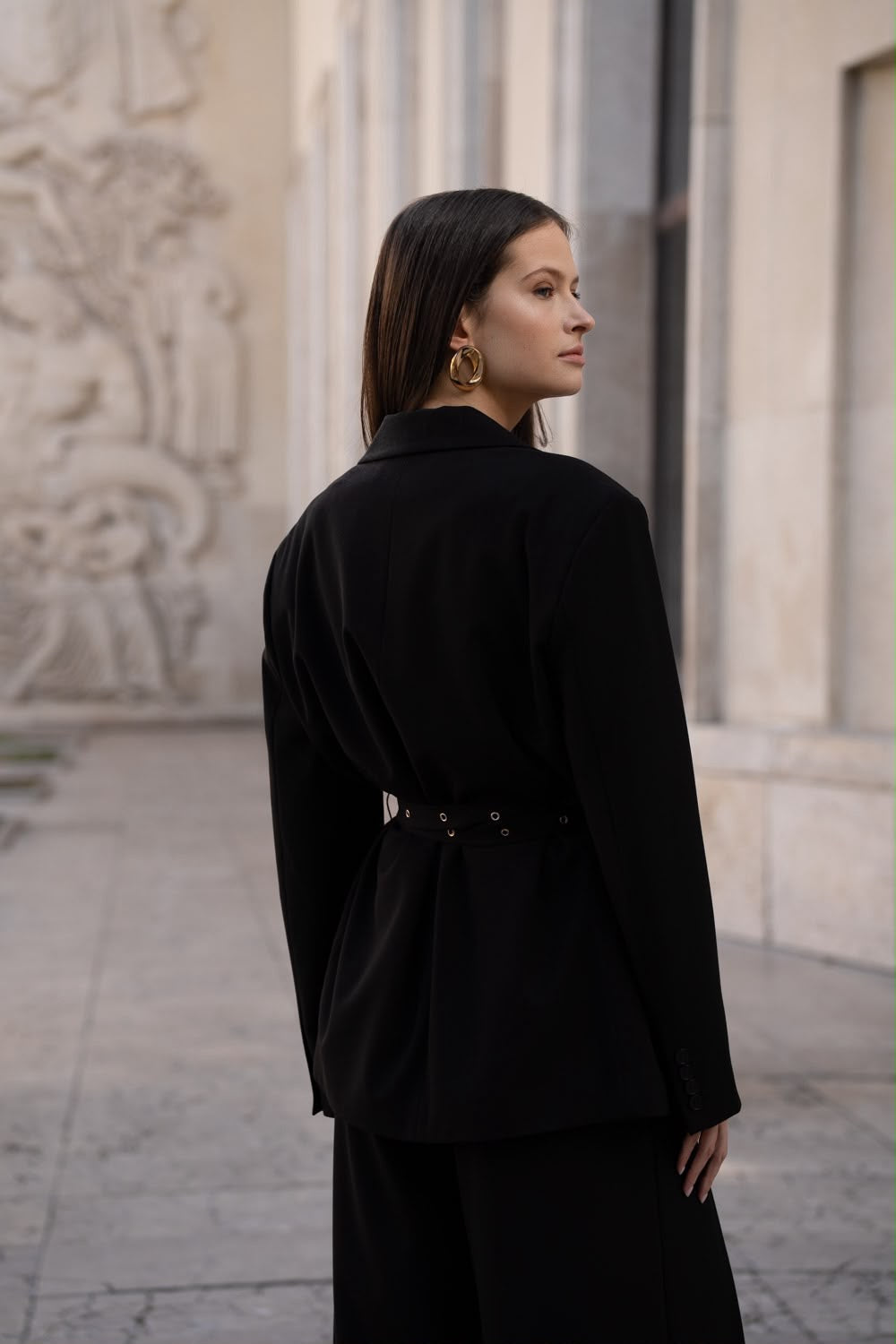 Blazer Ceinturé Bordeaux