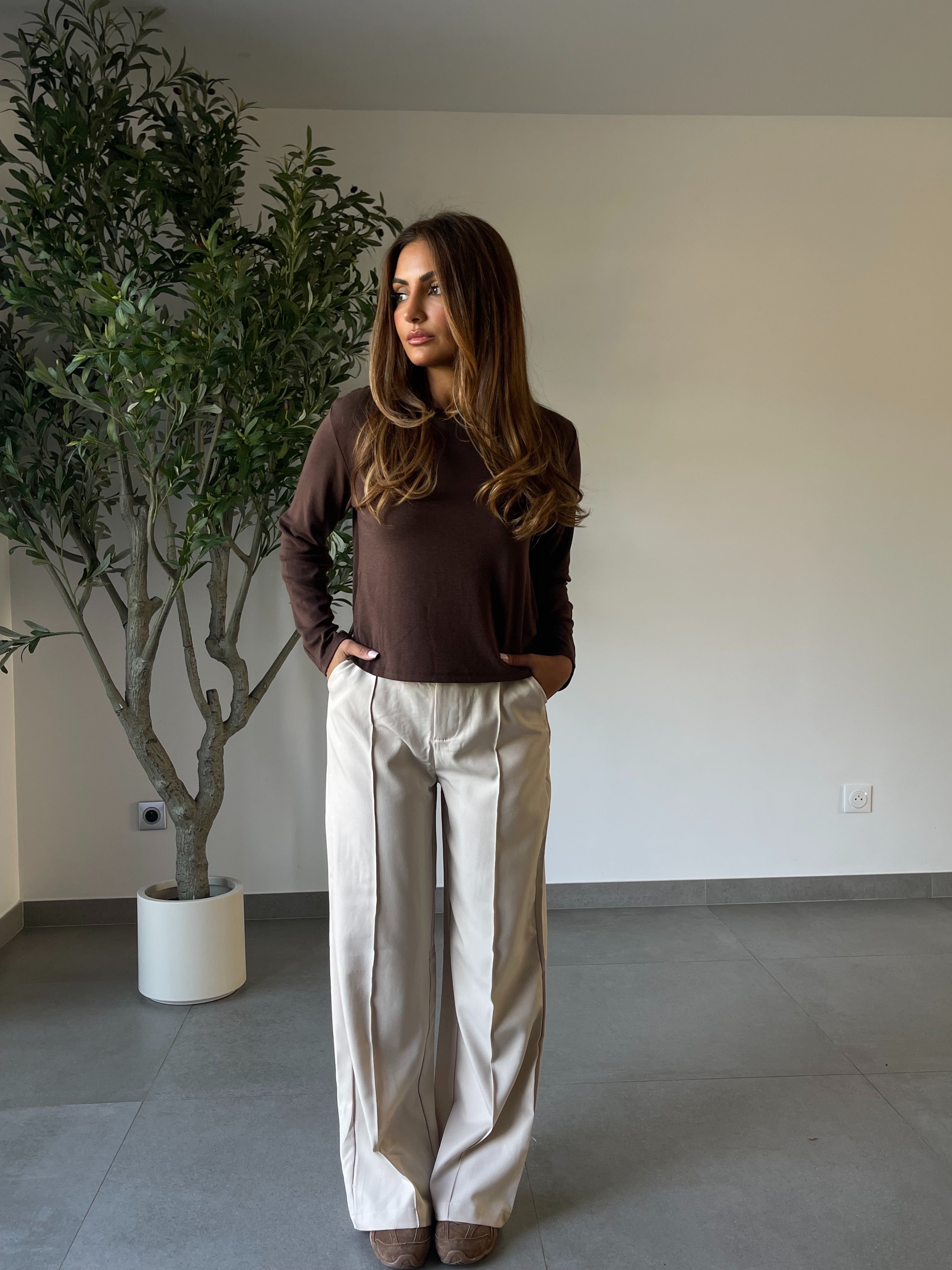 Pantalon Jean Beige