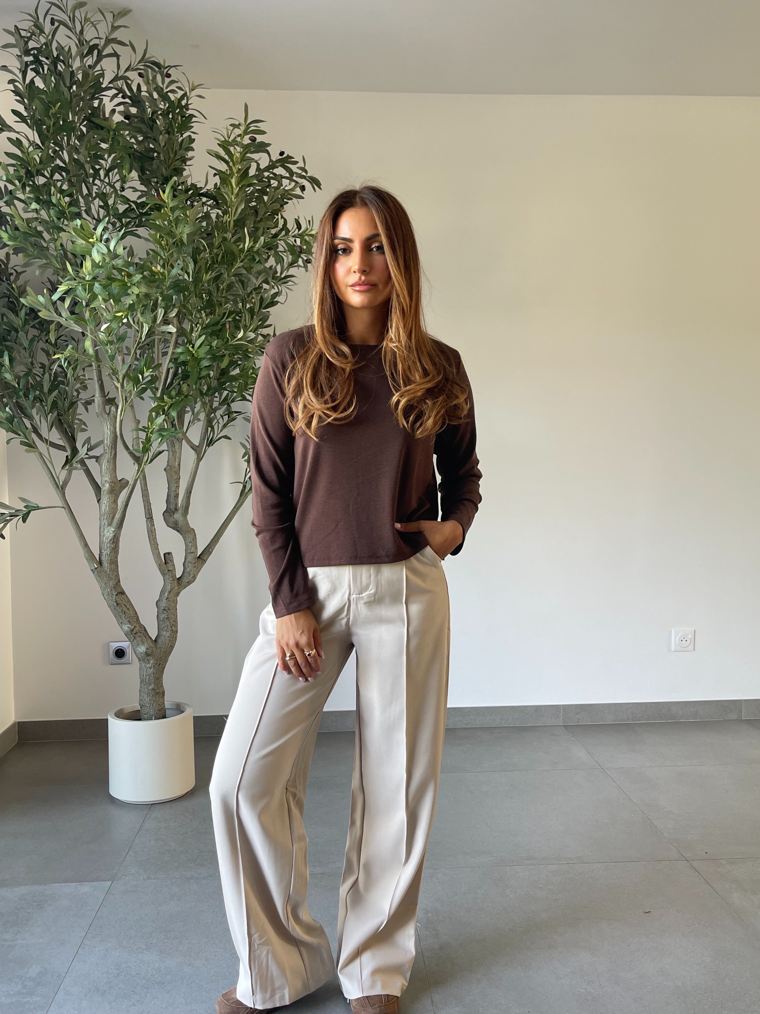 Pantalon Jean Beige