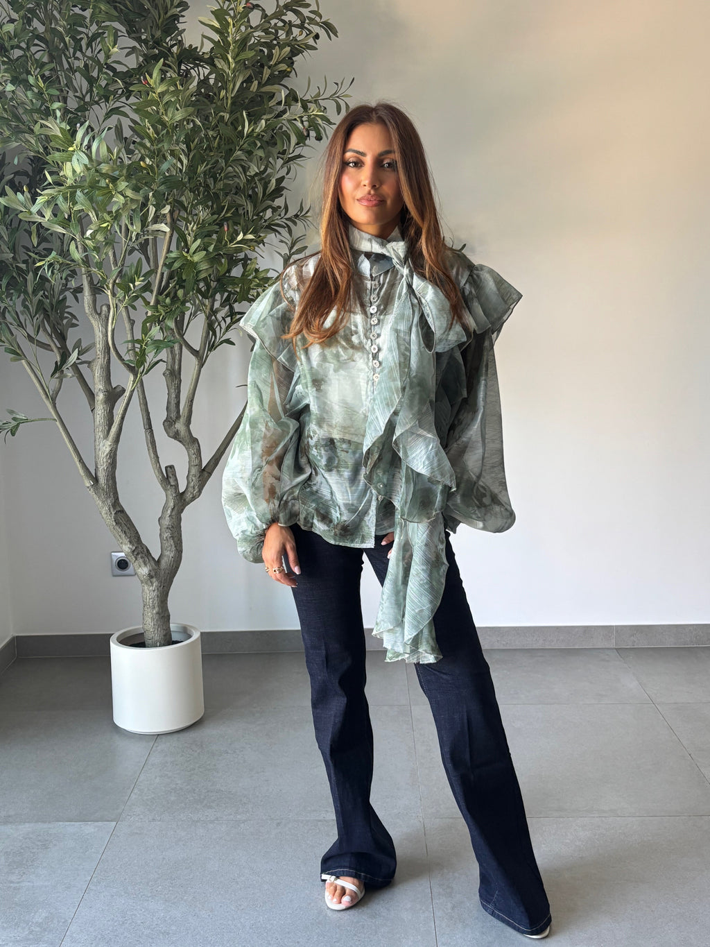 Chemise Flora Verte