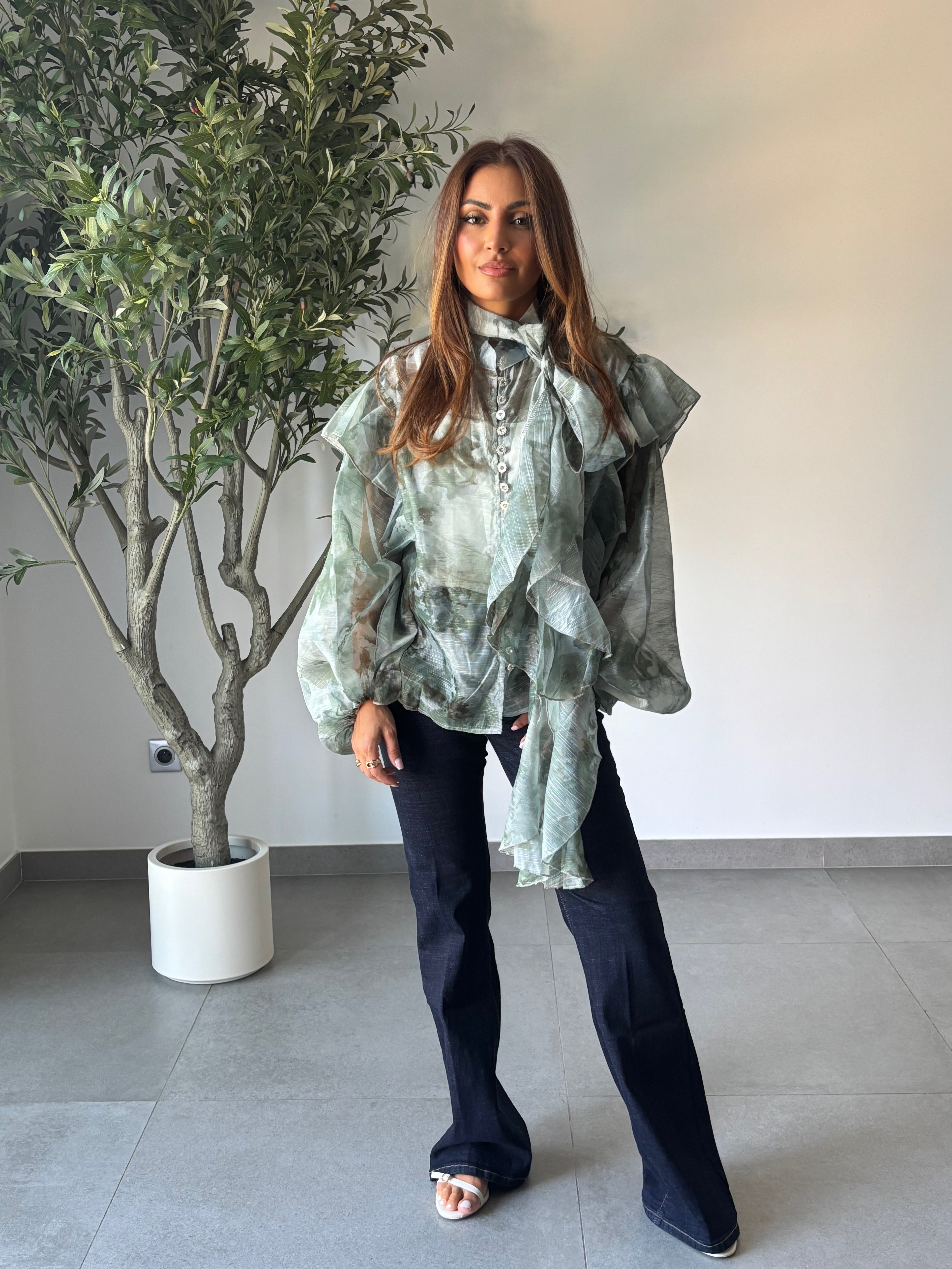 Chemise Flora Verte